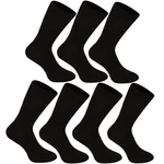 7PACK high bamboo black socks Nedeto