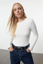 Trendyol Ecru Basic Hairy Knitted Sweater