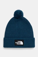 Čiapka The North Face TNF Logo Box Pom Beanie tyrkysová farba, z tenkej pleteniny, NF0A3FN31NO1