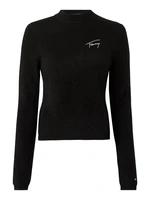 Tommy Jeans Rolák - TJW SIGNATURE  RIB TURTLENECK čierny