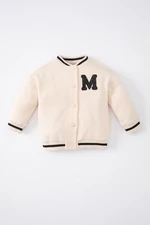 DEFACTO Baby Girl College Collar Snap Closure Seasonal Bomber Cardigan