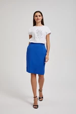 Women's linen skirt MOODO - blue