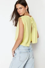 Trendyol Yellow Tie Back Detail Knitwear Blouse