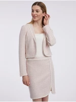 Light pink women's tweed jacket ORSAY