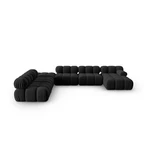 Czarna aksamitna sofa 379 cm Bellis – Micadoni Home