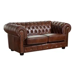 Brązowa skórzana sofa Max Winzer Norwin, 174 cm