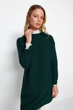 Trendyol Dark Green Sleeve Pearl Detailed Knitwear Sweater