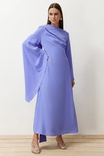 Trendyol Lilac Shawl Detailed Evening Dress