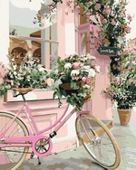 Zuty Bicicleta de flores Pintura de diamantes