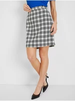 Orsay Black & White Checkered Skirt - Ladies