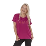Dark pink women's T-shirt with print SAM 73