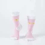 Men's pink socks with duck