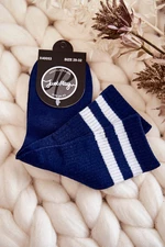 Youth Cotton Sports Socks Navy Blue