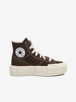 Tmavě hnědé kotníkové tenisky na platformě Converse Chuck Taylor All Star Cruise