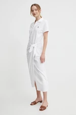 Šaty Polo Ralph Lauren bílá barva, maxi, 211935605
