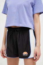 Kraťasy Ellesse dámské, černá barva, vzorované, high waist