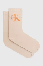 Ponožky Calvin Klein Jeans dámské, béžová barva, 701218750