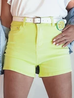 GLAMWEAR Women's Denim Shorts Yellow Dstreet