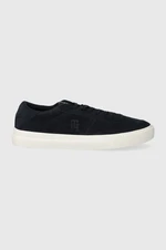 Semišové sneakers boty Tommy Hilfiger TH CUPSET SUEDE tmavomodrá barva, FM0FM04977