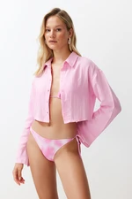 Trendyol Pink Woven Muslin Shirt