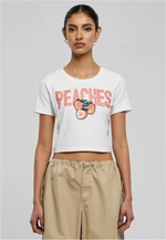 Peaches Cropped Tee White