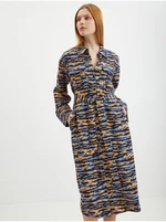 Orange-blue women's patterned shirt dress VILA Cikki - Women