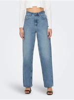 Blue women's wide jeans ONLY Dean - Women