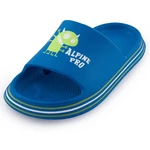Children's summer slippers ALPINE PRO LARINO electric blue lemonade
