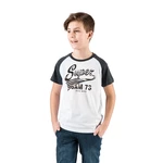 Black and white boys' T-shirt with SAM 73 print