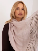 Beige women's viscose scarf