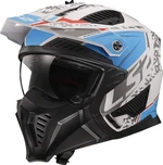 LS2 OF606 Drifter Devor Matt White/Blue 2XL Casque