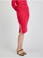 Women's dark pink knitted skirt ORSAY