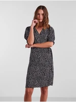 Women's Black Polka Dot Wrap Dress Pieces Tala - Women's