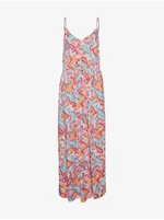 Women's pink patterned maxi dress VERO MODA Ussi - Women