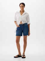 Navy blue women's denim shorts GAP