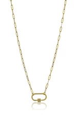 Marc Malone Originální pozlacený náhrdelník Hailey Gold Necklace MCN23016G