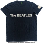 The Beatles Tricou Logo & Apple App Slub Unisex Albastru Navy XL