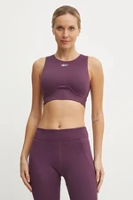 Tréninkový top Reebok Contour Crop vínová barva, 100206429