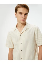 Koton Summer Shirt Short Sleeve Turn-down Collar Buttoned