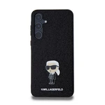 Zadní kryt Karl Lagerfeld Fixed Glitter Metal Ikonik pro Samsung Galaxy A55 5G, černá