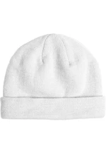 Short knit beanie white