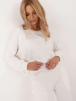 Ecru Two Piece Cotton Tracksuit