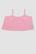 DEFACTO Girl's Strappy Checked Blouse