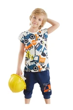 Denokids Cars Boy's Summer T-shirt Capri Shorts Set