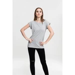 Women's T-shirt with extended shoulder grey