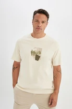 DEFACTO Relax Fit Crew Neck Printed Short Sleeve T-Shirt