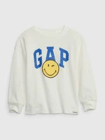 GAP Gap & Smiley® Triko dětské Bílá