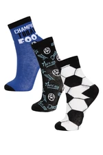 DEFACTO Boy's 3-Piece Cotton Football Socks