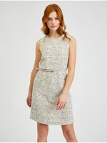 Orsay Cream Women Patterned Dress with Belt - Women