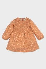 DEFACTO Baby Girl Floral Long Sleeve Buttoned Twill Dress